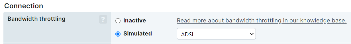 Bandwidth Throttling Simulated