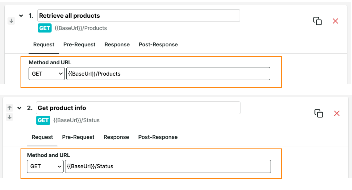 Using BaseUrl as a predefined variable